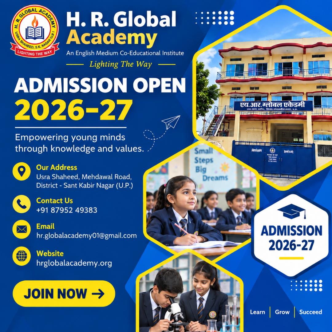 H. R. Global Academy admission information for 2026-27